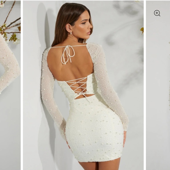 Oh Polly - MILAN Embellished Corset Mini Dress - Picture 3 of 4